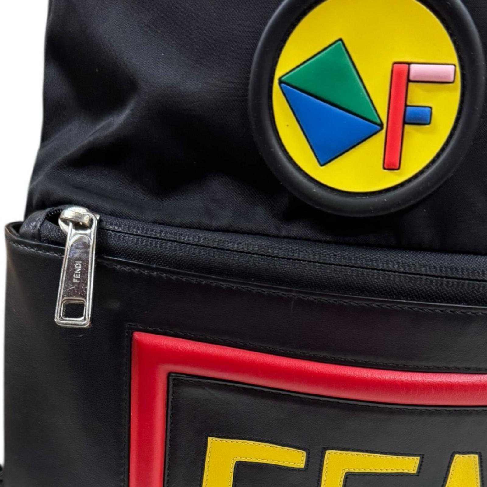 FENDI Backpack Â· Daypack 7VZ034 Nylon leather Logo face used | eBay