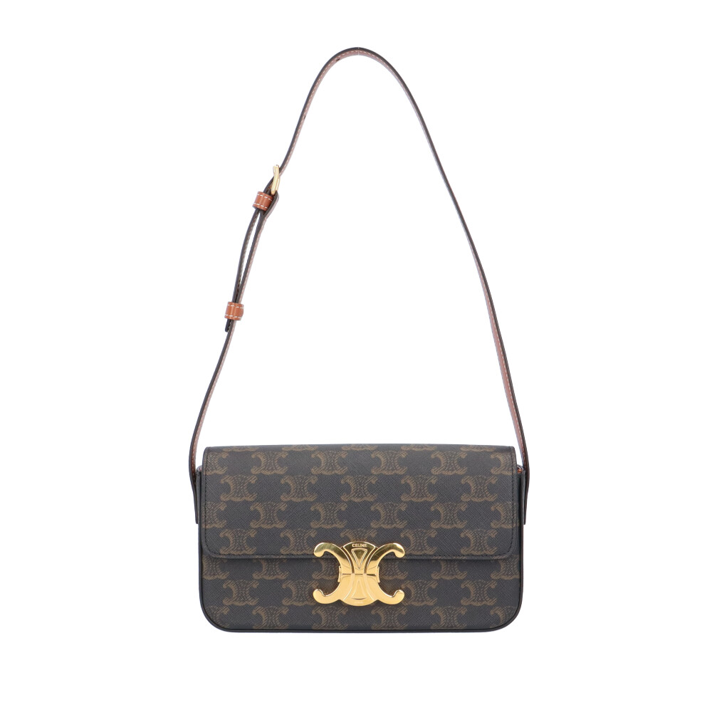 CELINE Shoulder Bag 194142CUZ.04LU PVC coated canvas Triomphe
