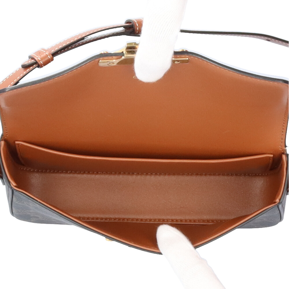 CELINE Shoulder Bag 194142CUZ.04LU PVC coated canvas Triomphe