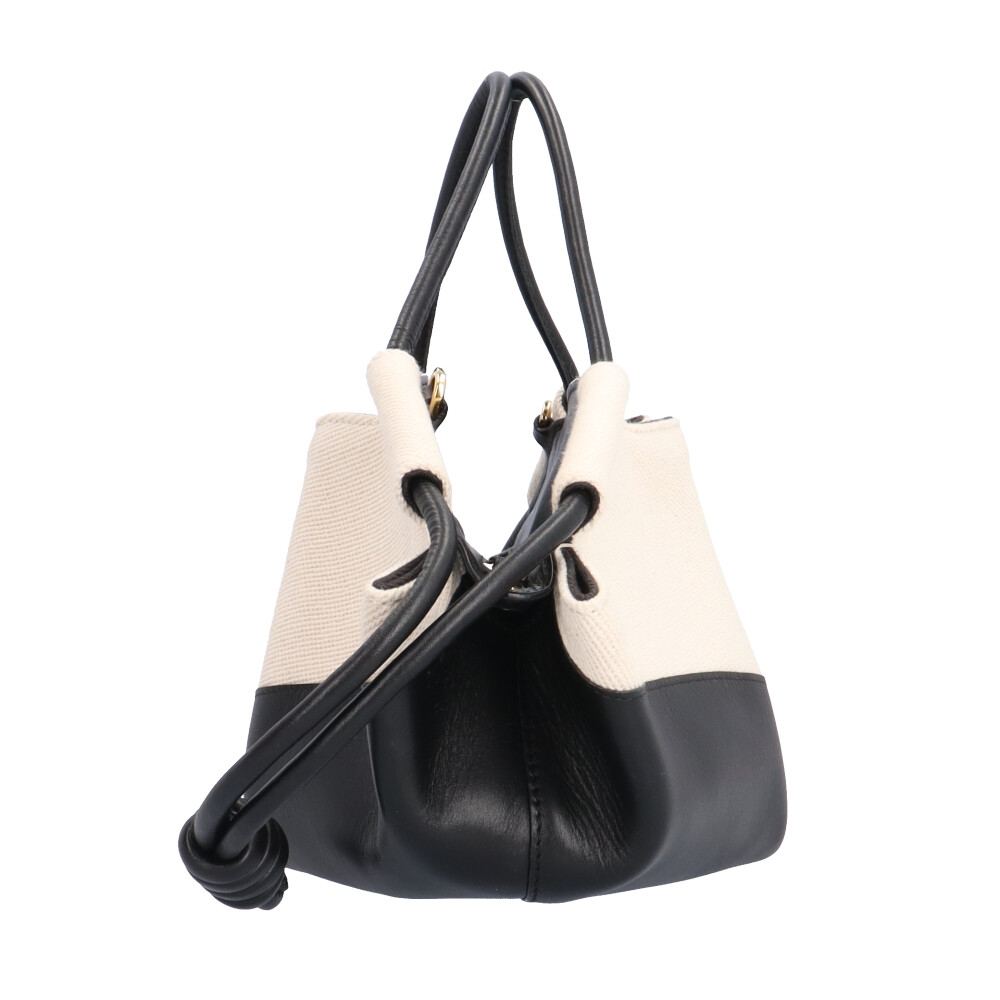 LOEWE Shoulder Bag A709P48X06 leather canvas 2way Paseo Bag Small