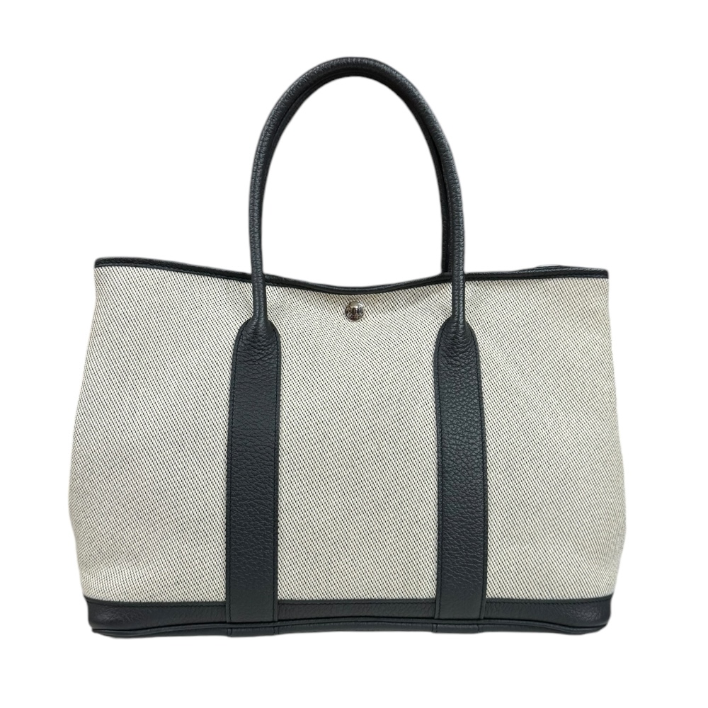 【VINTAGE HERMES/エルメス】 Garden Party pm HERMES Handbag leather canvas Garden party PM used | eBay