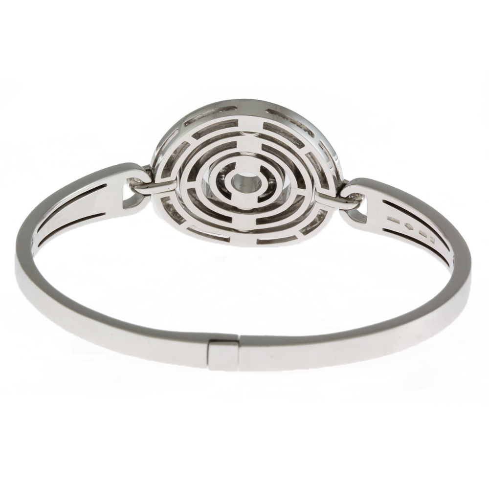 BVLGARI Bangle Silver 18K K18 white gold diamond Bracelet