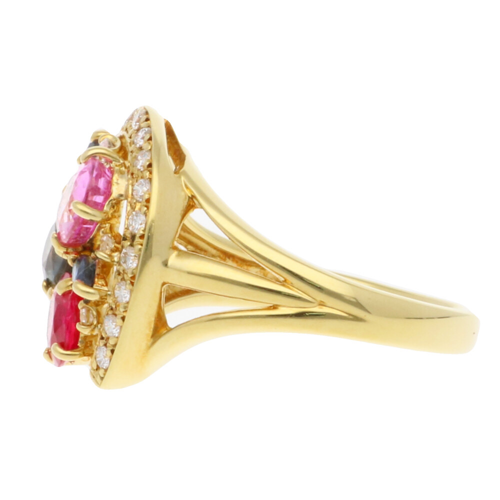 no brand Ring US 6 1/2 EU53 K18 yellow gold sapphire Ruby