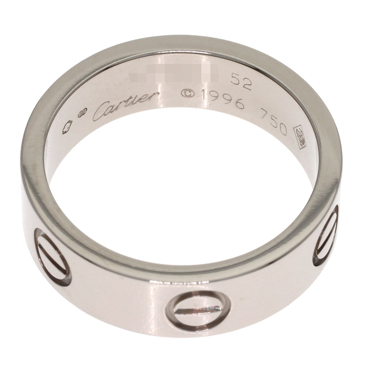 CARTIER love ring #52 Ring K18 White Gold Ladies [Used] | eBay