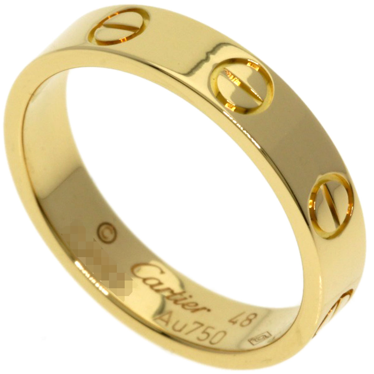 CARTIER mini love ring #48 Ring K18 Yellow Gold Ladies [Used] | eBay
