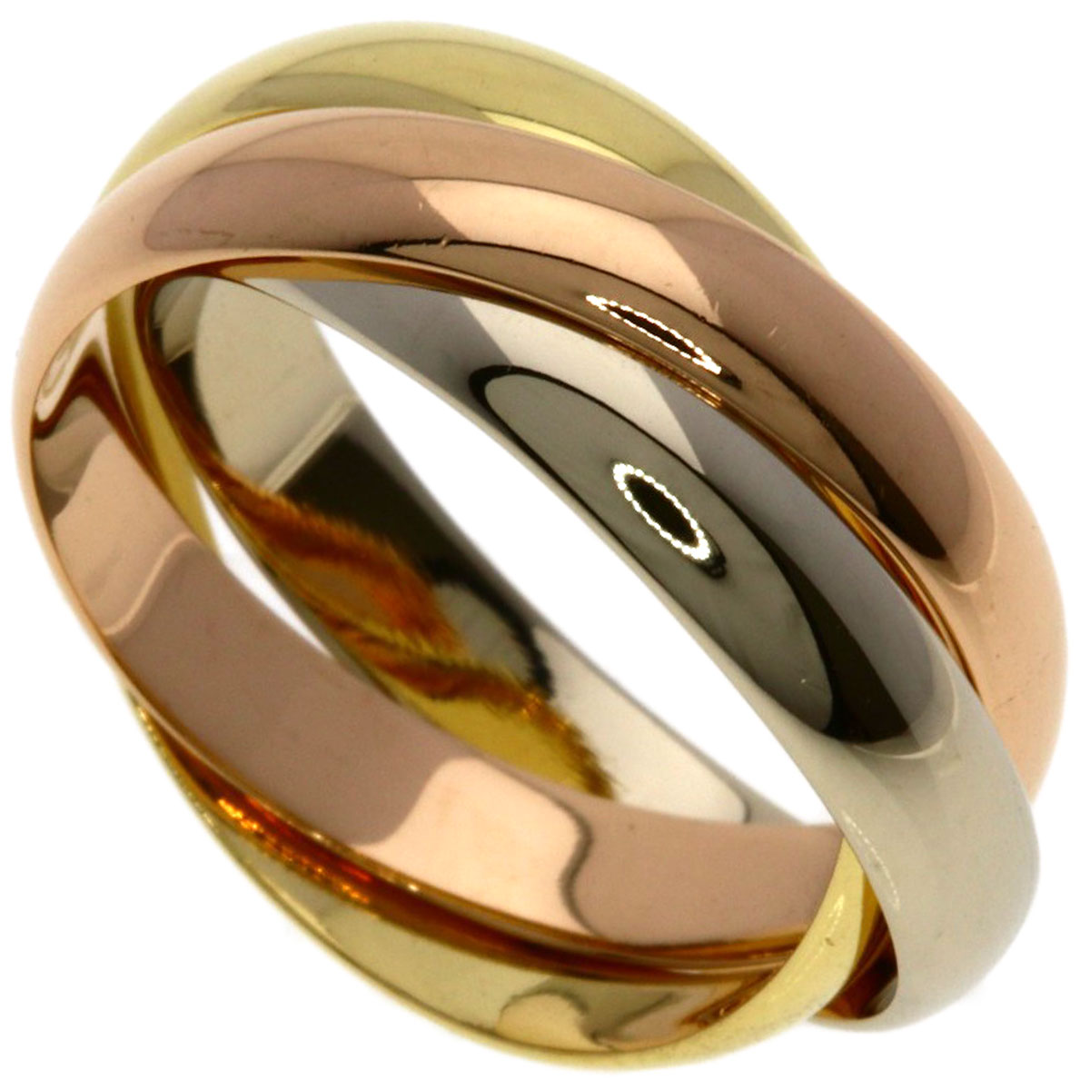 CARTIER Trinity #49 Ring K18 Yellow Gold K18 White Gold Ladies 