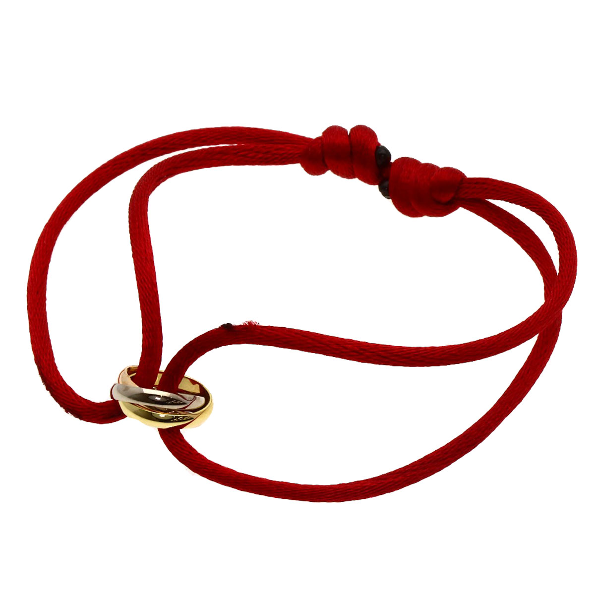 CARTIER Trinity Red Code Bracelet K18 Yellow Gold 18K Pink Gold