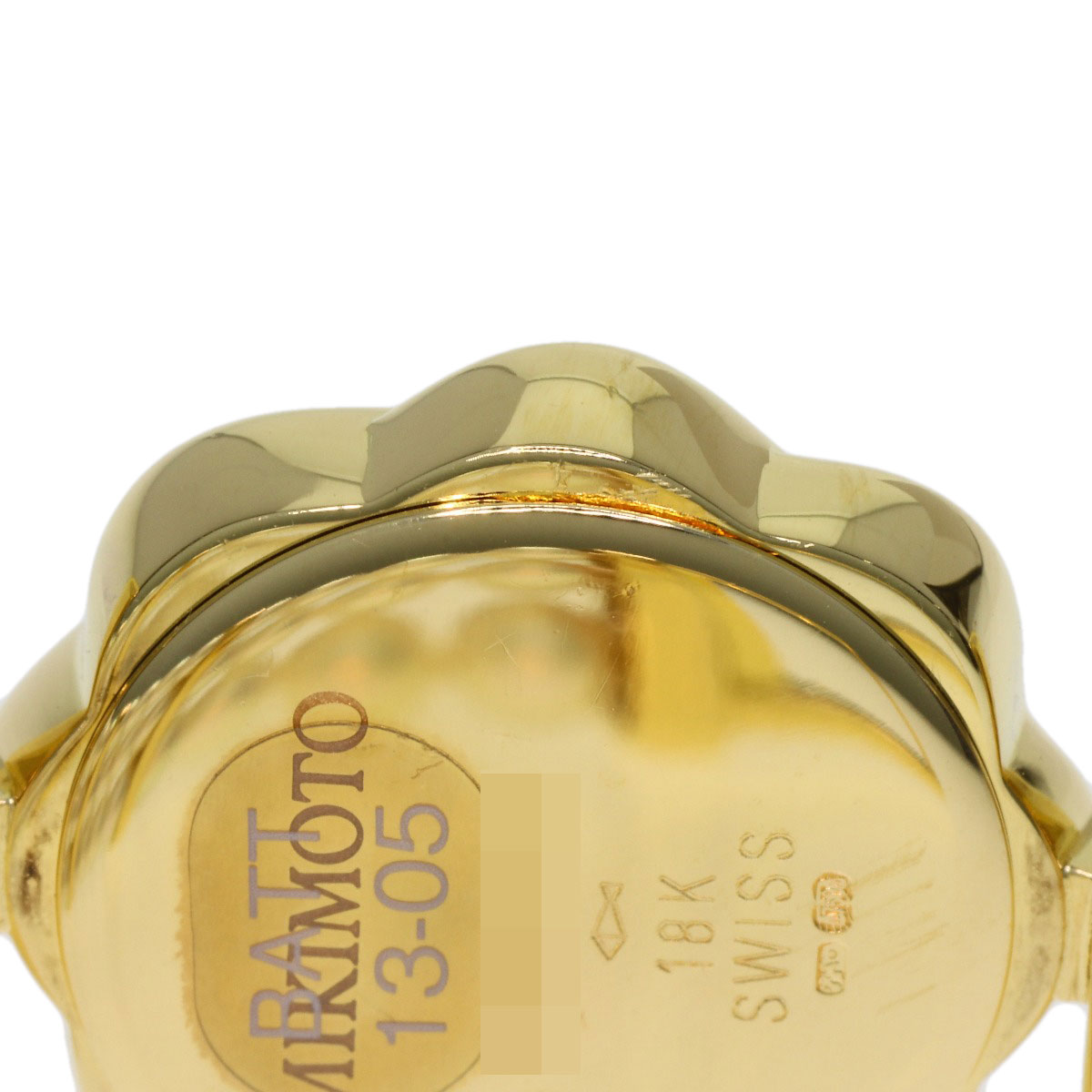MIKIMOTO Pearl watch Pearl Diamond Watches 052-105 K18 Yellow Gold