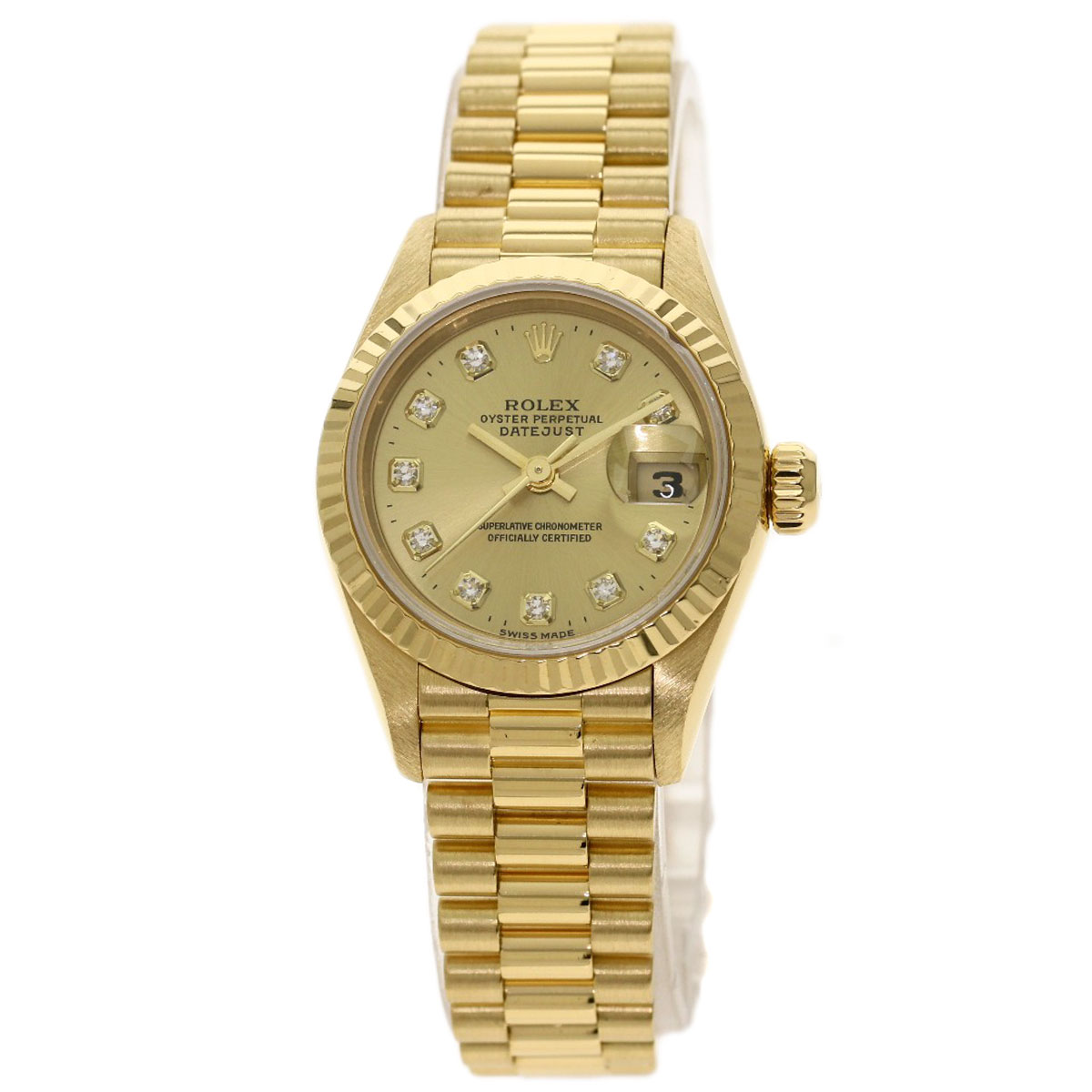 ROLEX DATEJUST 10P Diamond Watches 69178G K18 Yellow Gold/18K Yellow Gold  Ladies