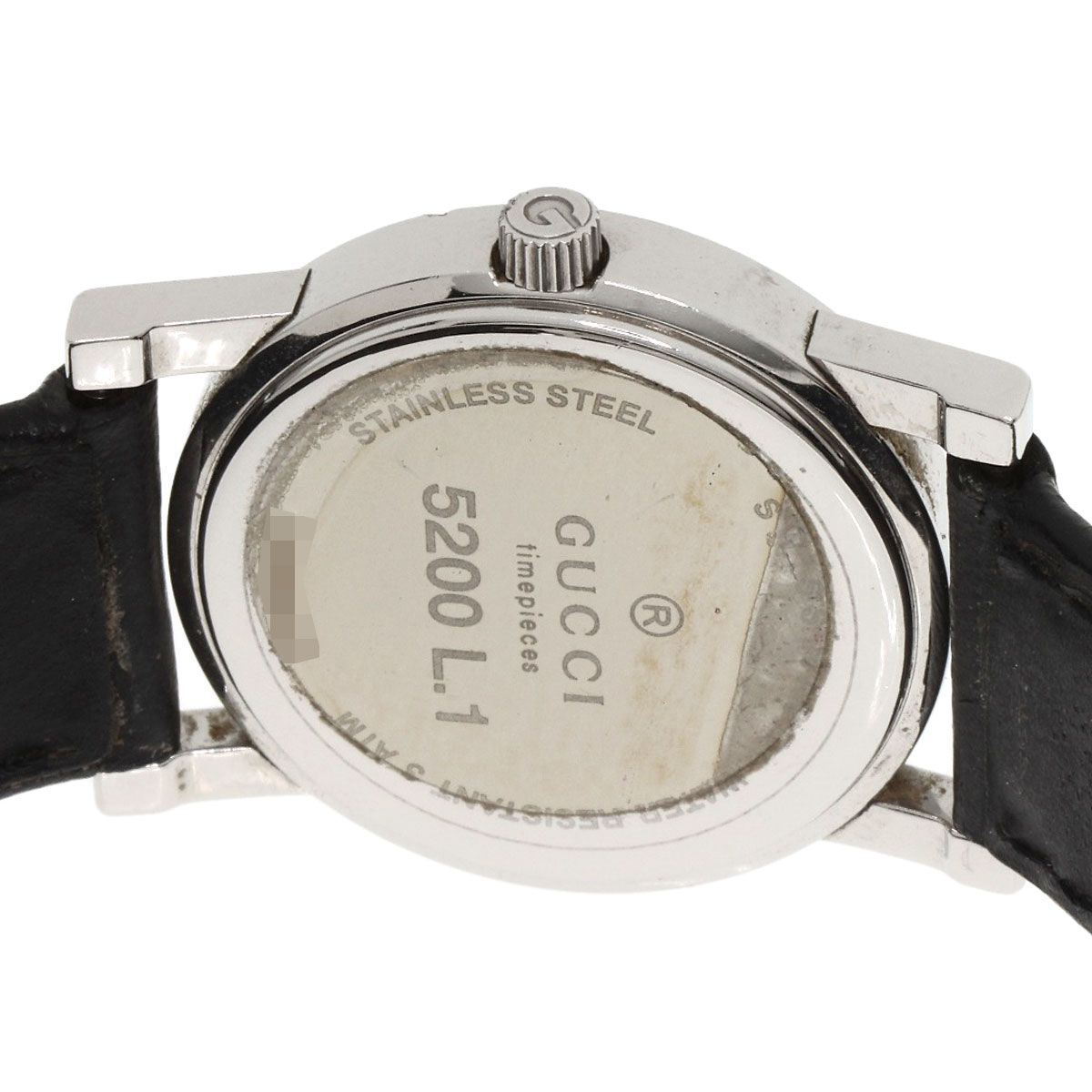 GUCCI Round face Watches 5200L.1 Stainless Steel/Leather Ladies | eBay