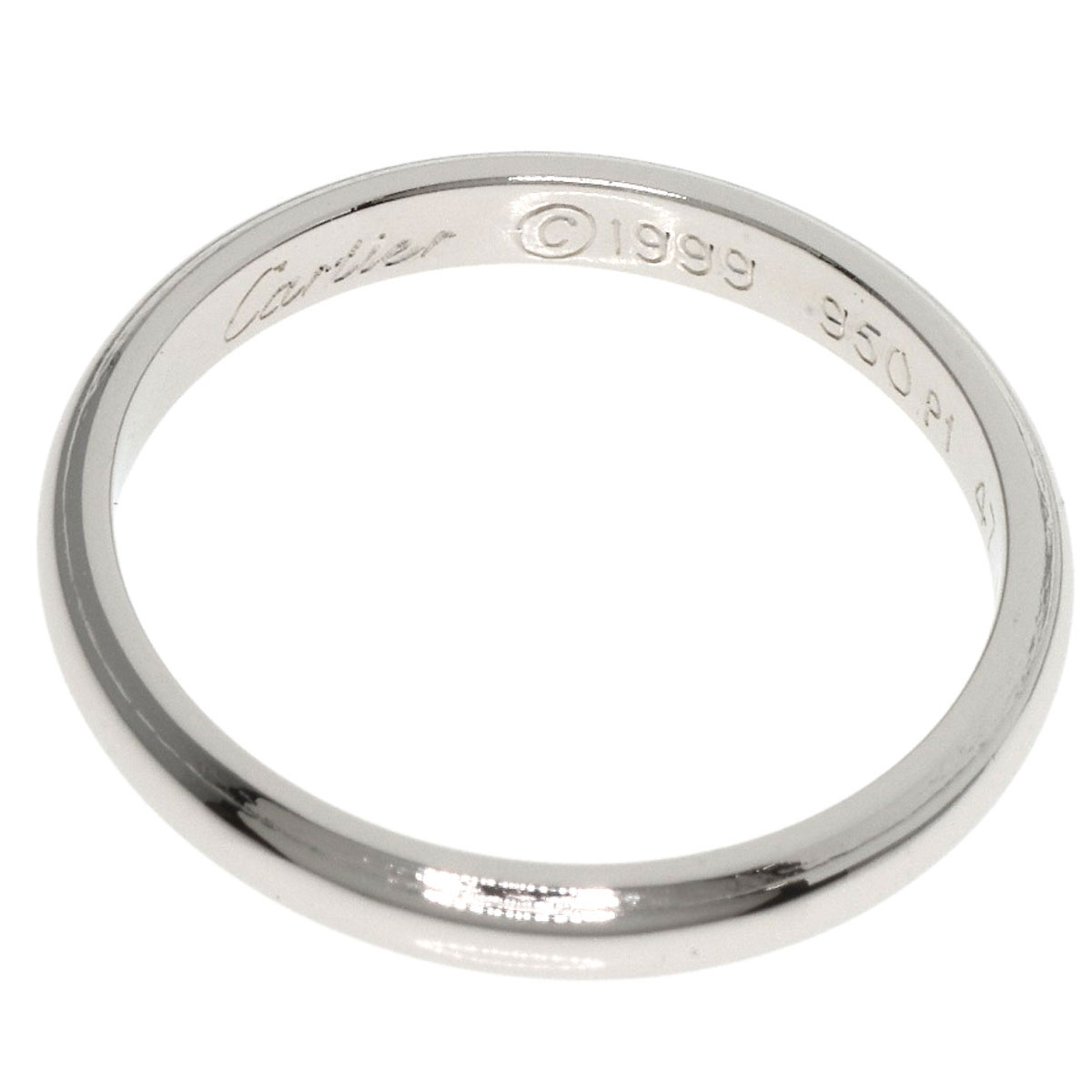 CARTIER Ring Classic Wedding Band #47 Platinum PT950 | eBay