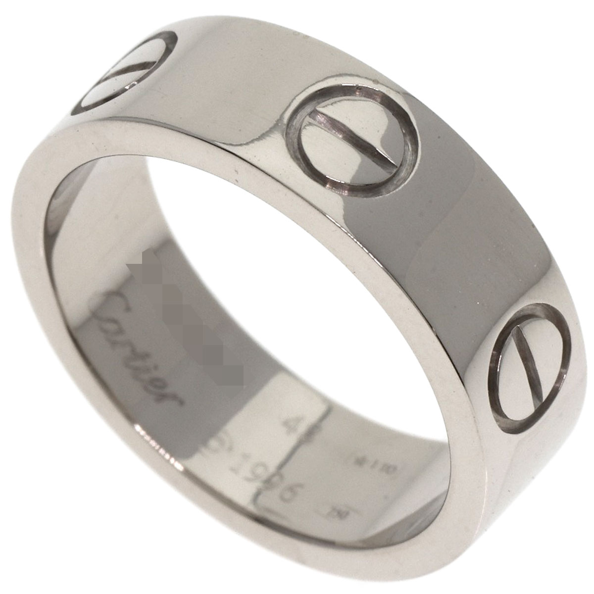 CARTIER Ring love ring #48 K18 White Gold | eBay