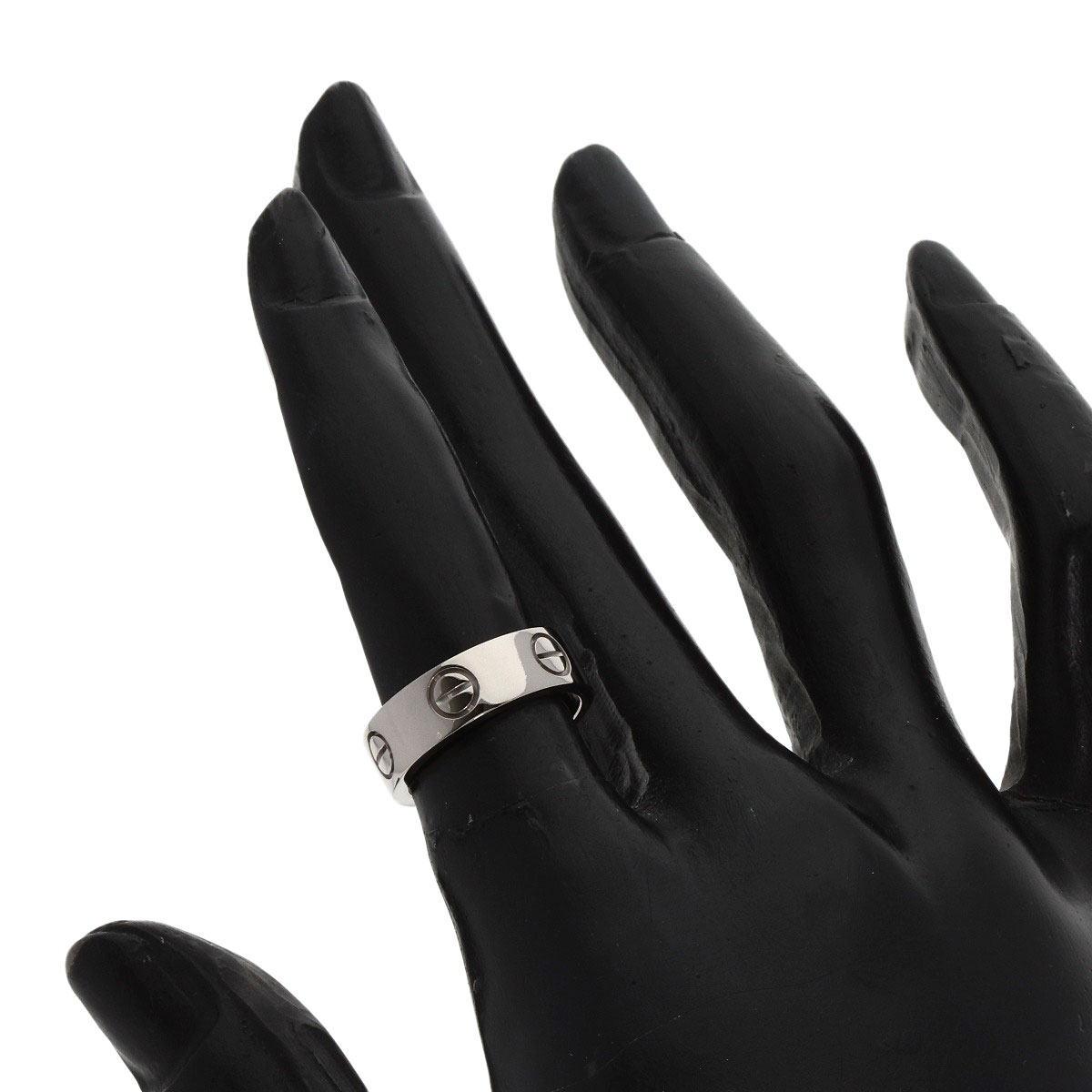 CARTIER Ring love ring #48 K18 White Gold | eBay