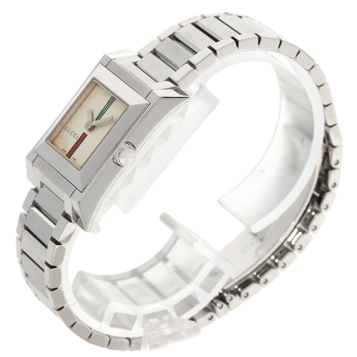 GUCCI Square face Watches 111L Stainless Steel/Stainless