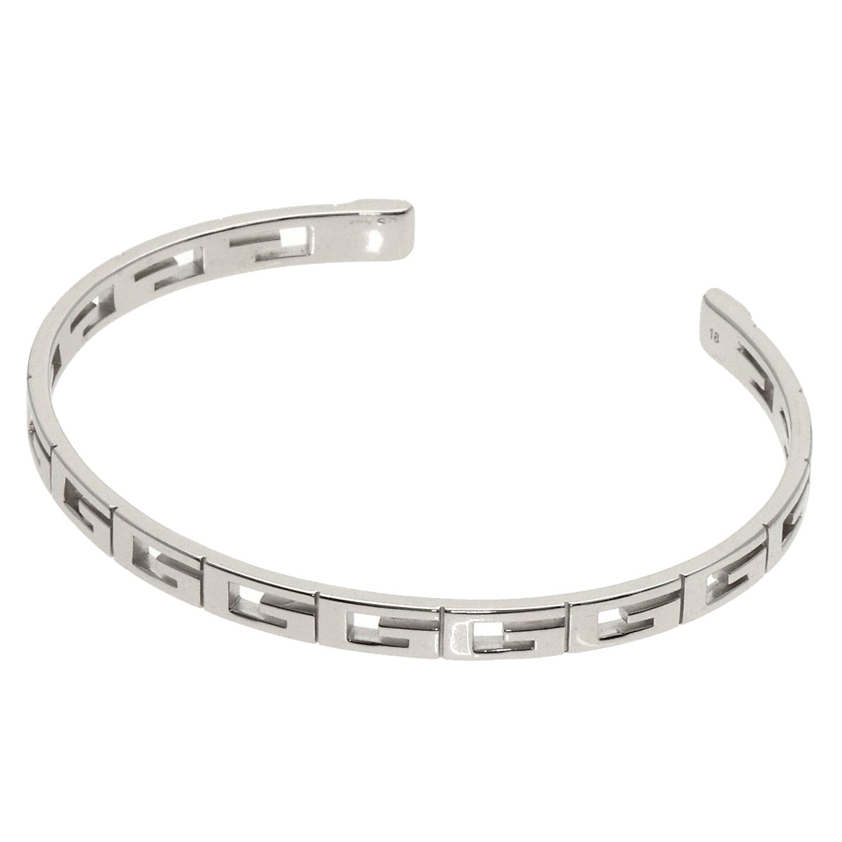 GUCCI バングル サイズ18 GUCCI Bracelet Bangle G logo #18 K18 White Gold | eBay