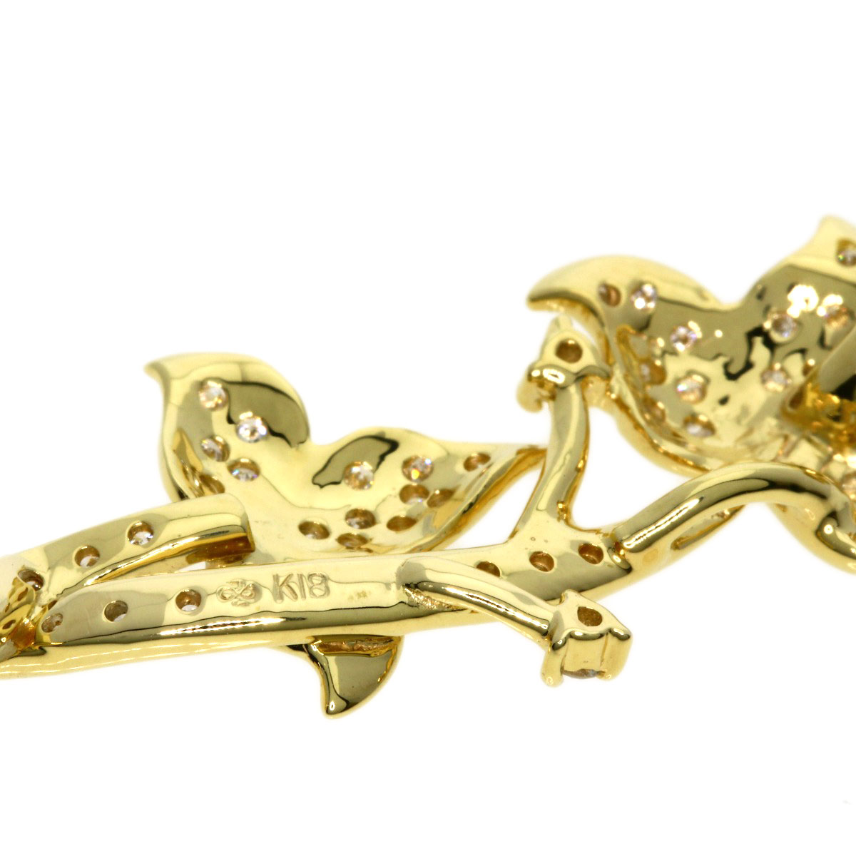 maki❣️訳あり k18 ダイヤ 0.10 ハート ヘッド 0.54ct Jewelry Maki Diamond Pendant top K18 Yellow Gold 5.8g