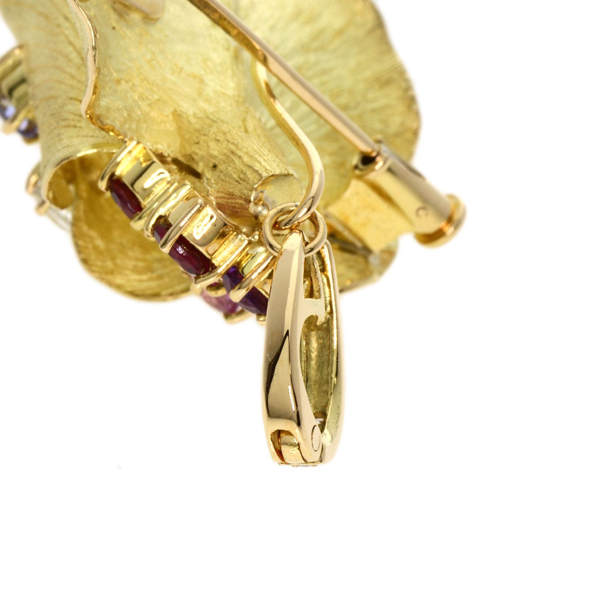 IKEDA KEIKO Pendant top Multi-Color Stone Diamond Brooch