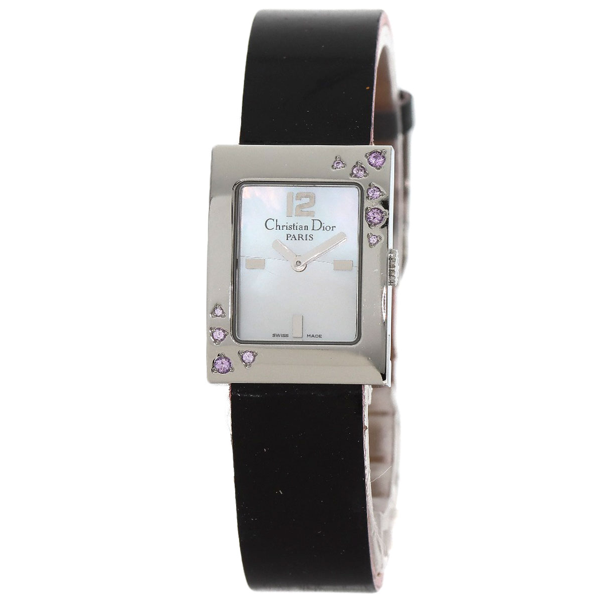 Dior ピンクレザー アナログ腕時計 CHRISTIAN DIOR Malice Pink Sapphire Watches D78-1093 Stainless