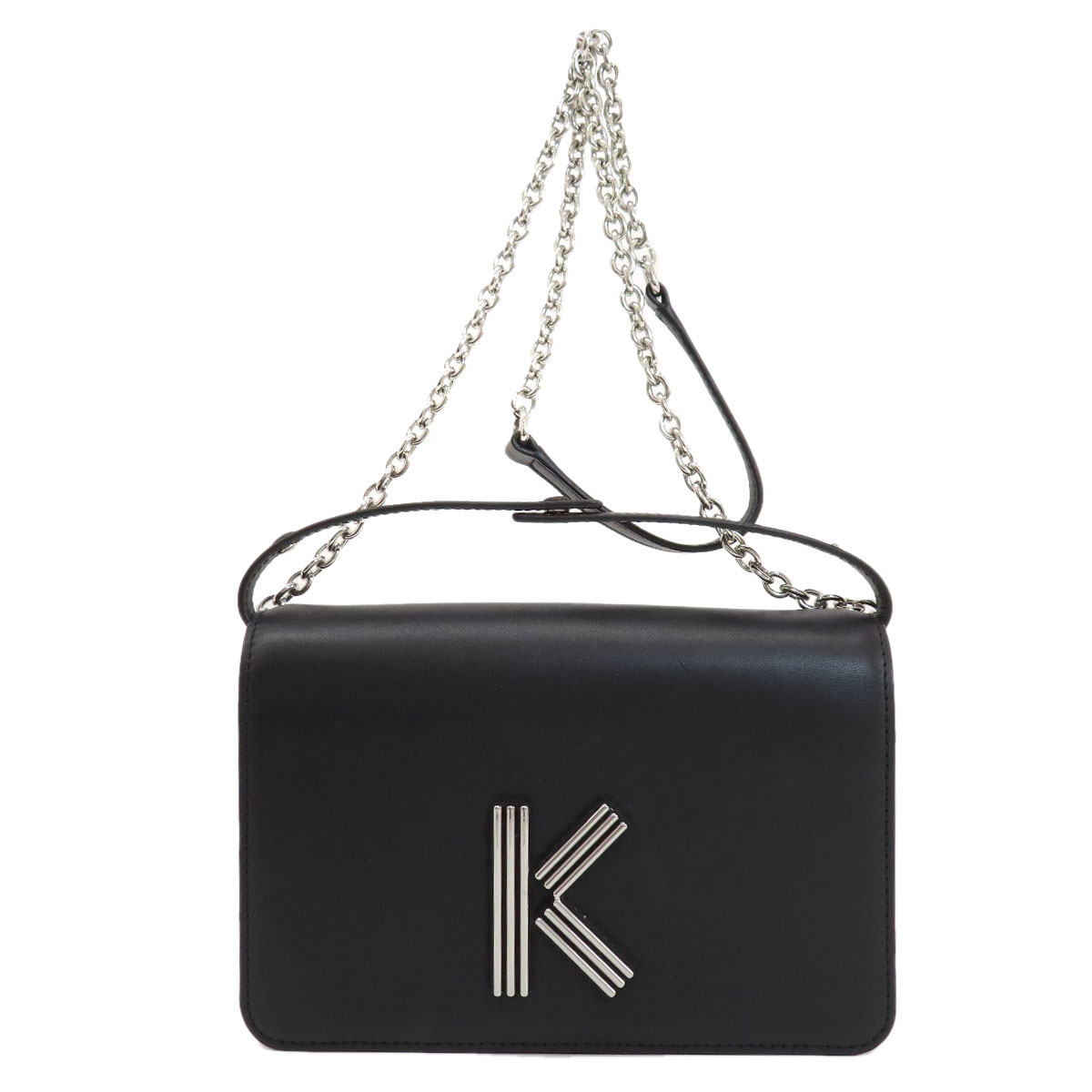 KENZO ケンゾー 2WAYレザーショルダーバッグ ブラック (KENZO