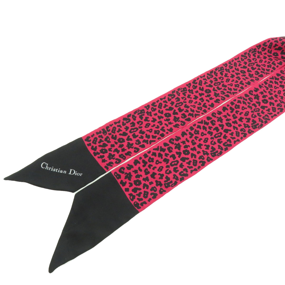 CHRISTIAN DIOR Scarf Mitsa Leopard Silk | eBay