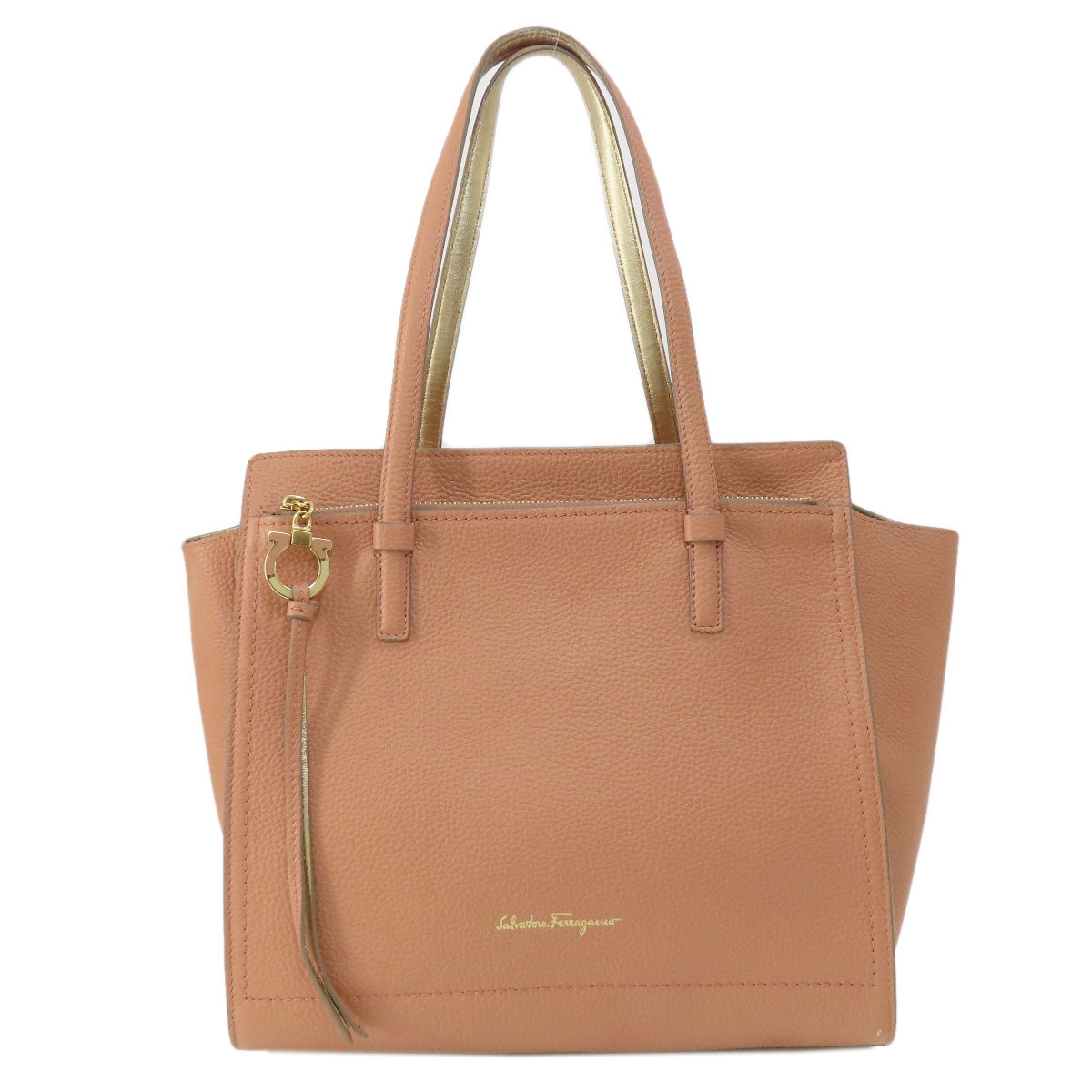 【Salvatore Ferragamo■極美品】希少デザイン　 トートバッグ 極美✨Salvatore Ferragamo トートバッグ モノグラム ロゴ型