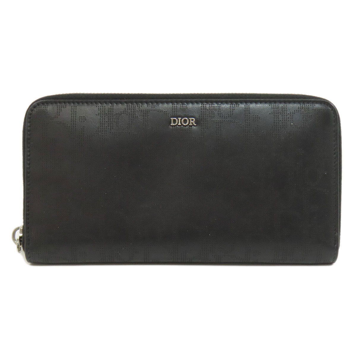 Dior 二つ折り財布 ブラック ディオール オブリーク