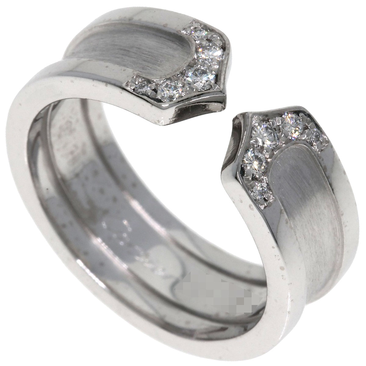 CARTIER Ring C2 Diamond #49 K18 White Gold | eBay