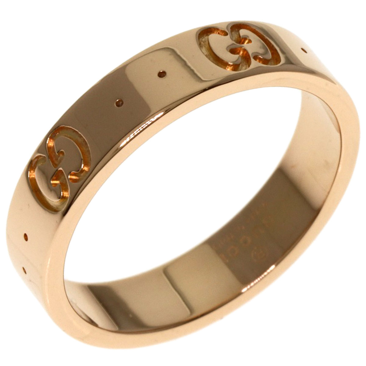 GUCCI アイコンリング　ネックレス　k18 GUCCI グッチ アイコンブルームエナメル ネックレス 18金 K18