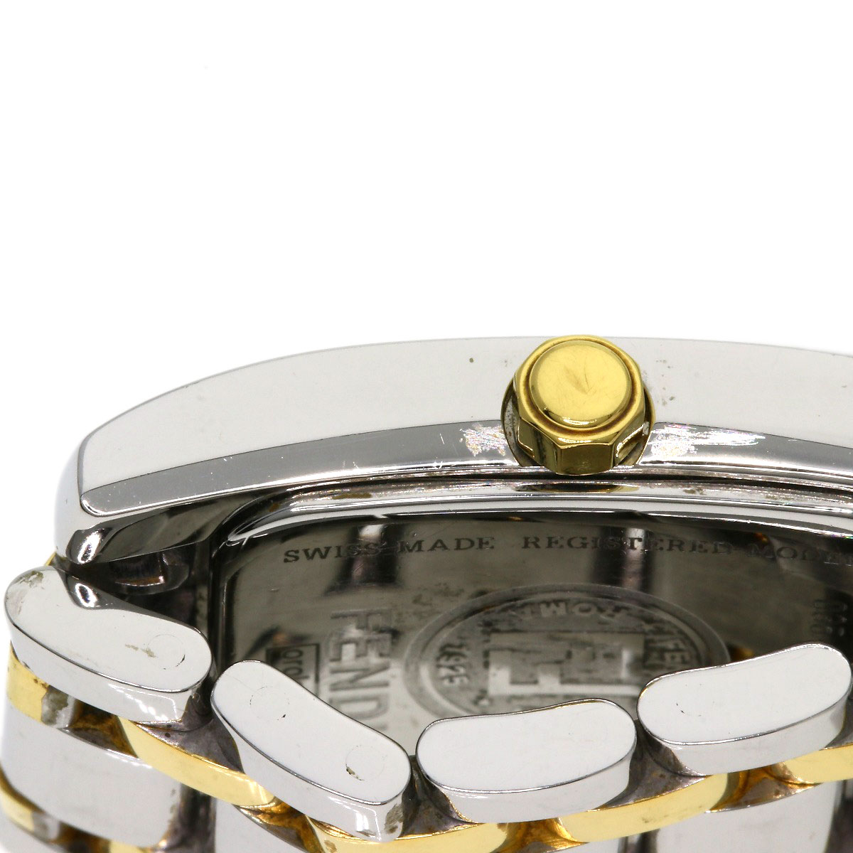 『2年保証』 FENDI Square Ladies Steel/SSxGP Stainless 7000L Watches face 時計