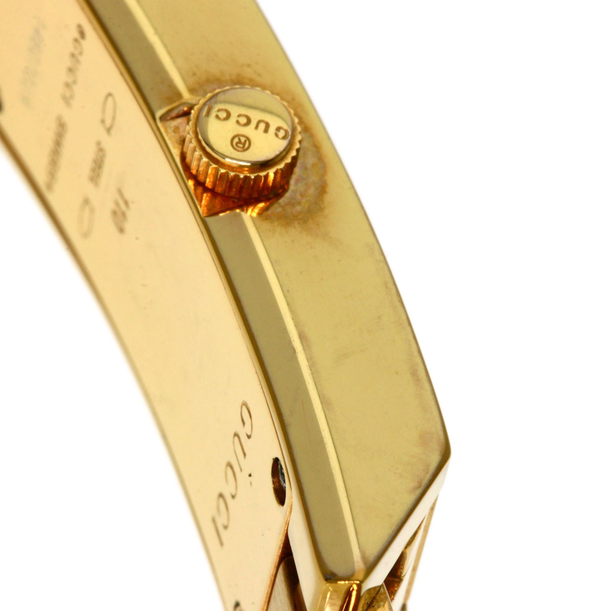 GUCCI GG square face Watches YA110 Gold Plated/Gold Plated Ladies
