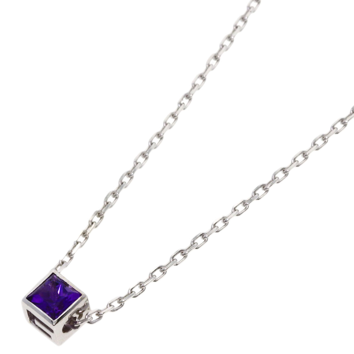 ✨GUCCI　Necklace✨グッチネックレス　amethyst　アメジスト GUCCI Necklace Square G Amethyst K18 White Gold | eBay
