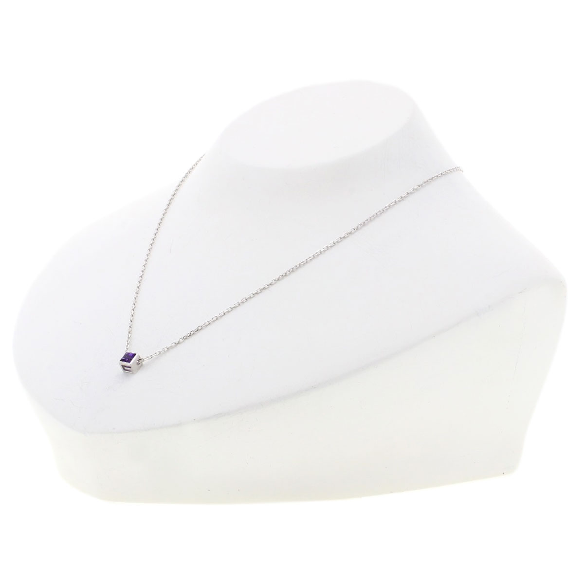 GUCCI Necklace Square G Amethyst K18 White Gold | eBay