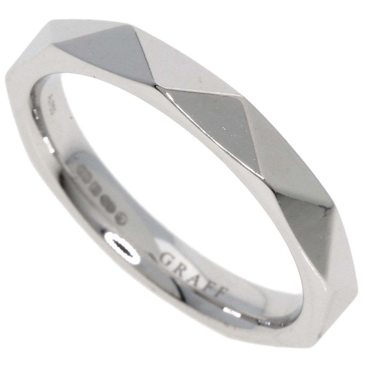 GRAFF Laurence Graff Signature Band Ring K18 White Gold Ladies