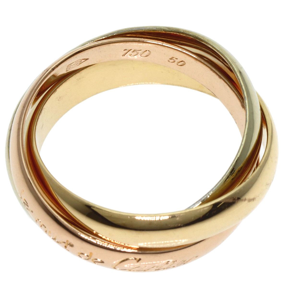 CARTIER Trinity #50 Ring K18 Yellow Gold 18K Pink Gold