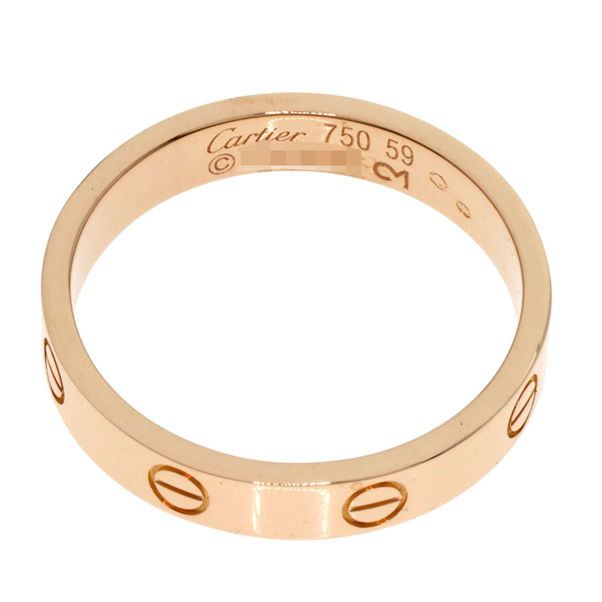 Cartier LOVE RING 美品　7号 CARTIER Ring Mini love ring #59 K18 Pink Gold | eBay
