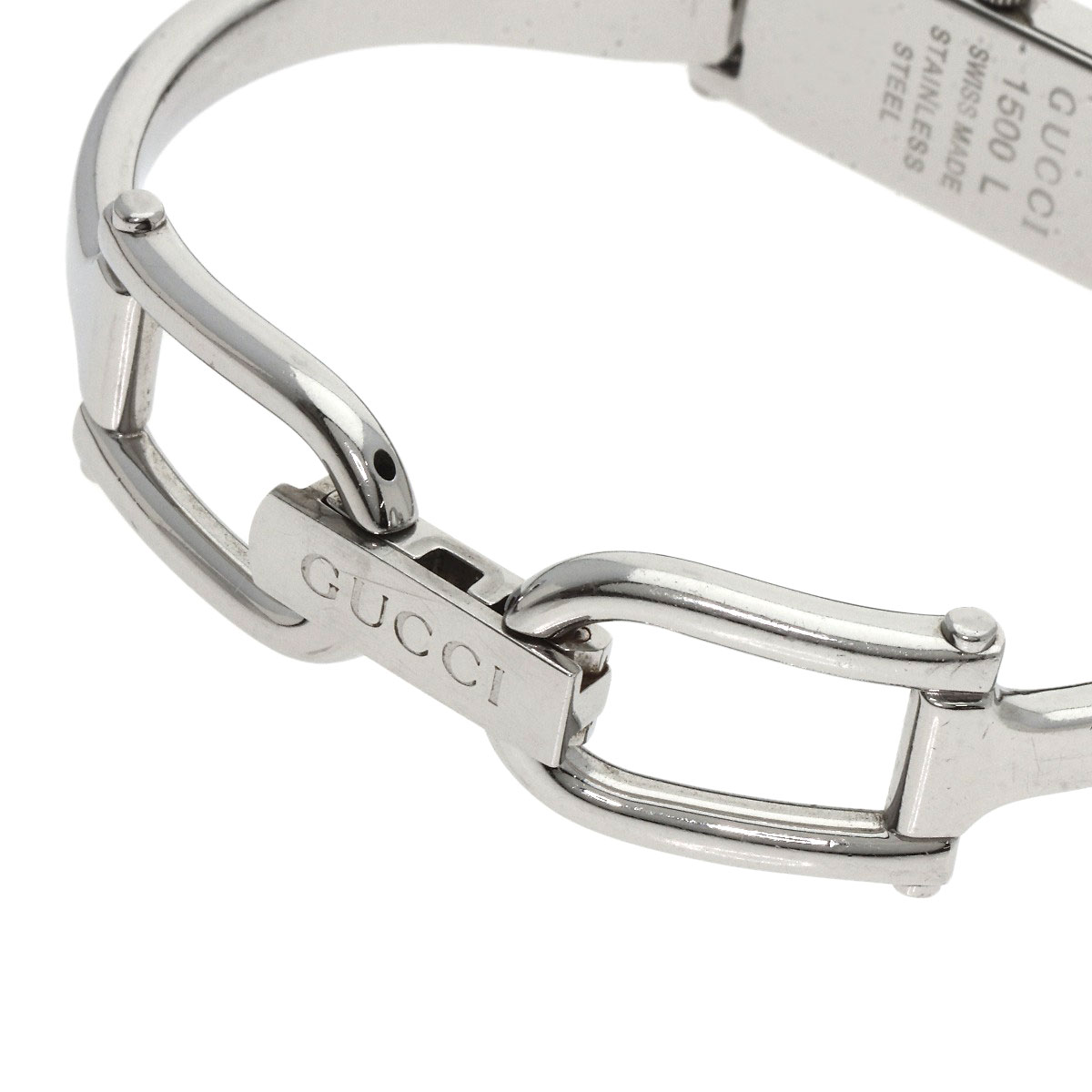 GUCCI Square face bangle Watches 1500L Stainless Steel  display picture 1