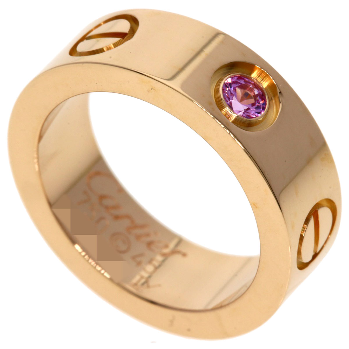 CARTIER Love ring 1P pink sapphire #45 Ring K18 Pink Gold Ladies