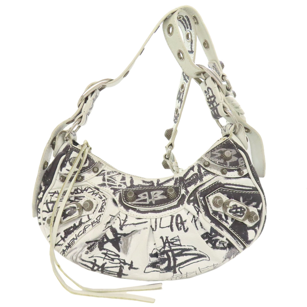 バッグ BALENCIAGA LE CAGOLE XS 671309 BAG WHITE BALENCIAGA 671309 Le Cagole XS Shoulder Bag Calf Ladies [Used] | eBay