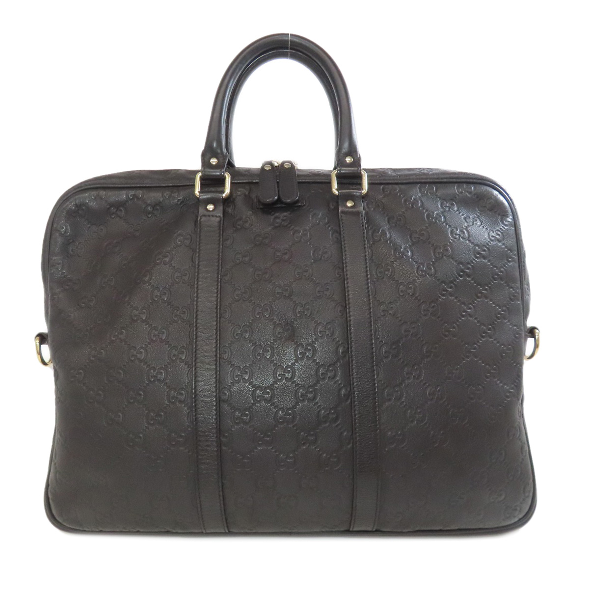 ✨美品✨GUCCI ビジネスバッグ ロゴプレート レザー ブラック 75414162-1.jpg