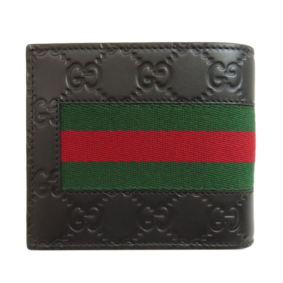 GUCCI 408826 GG Signature Guccissima Sherry Line Bifold Wallet