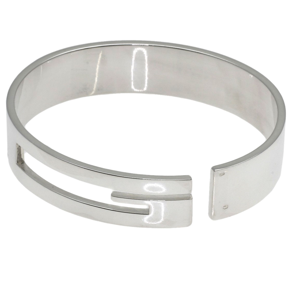 GUCCI Cutout G Logo Bangle Bracelet Silver unisex [Used] | eBay
