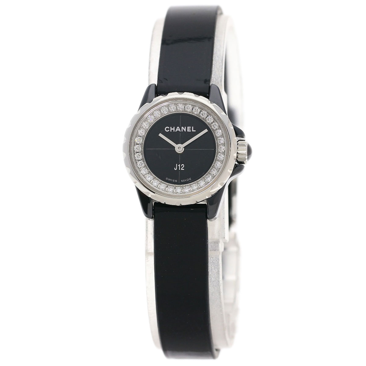 CHANEL J12 XS H4663 Diamond black Dial Quartz Ladies Watch CHANEL J12 XS Diamond Watches H4663 Ceramic/Enamel Ladies | eBay main image 3