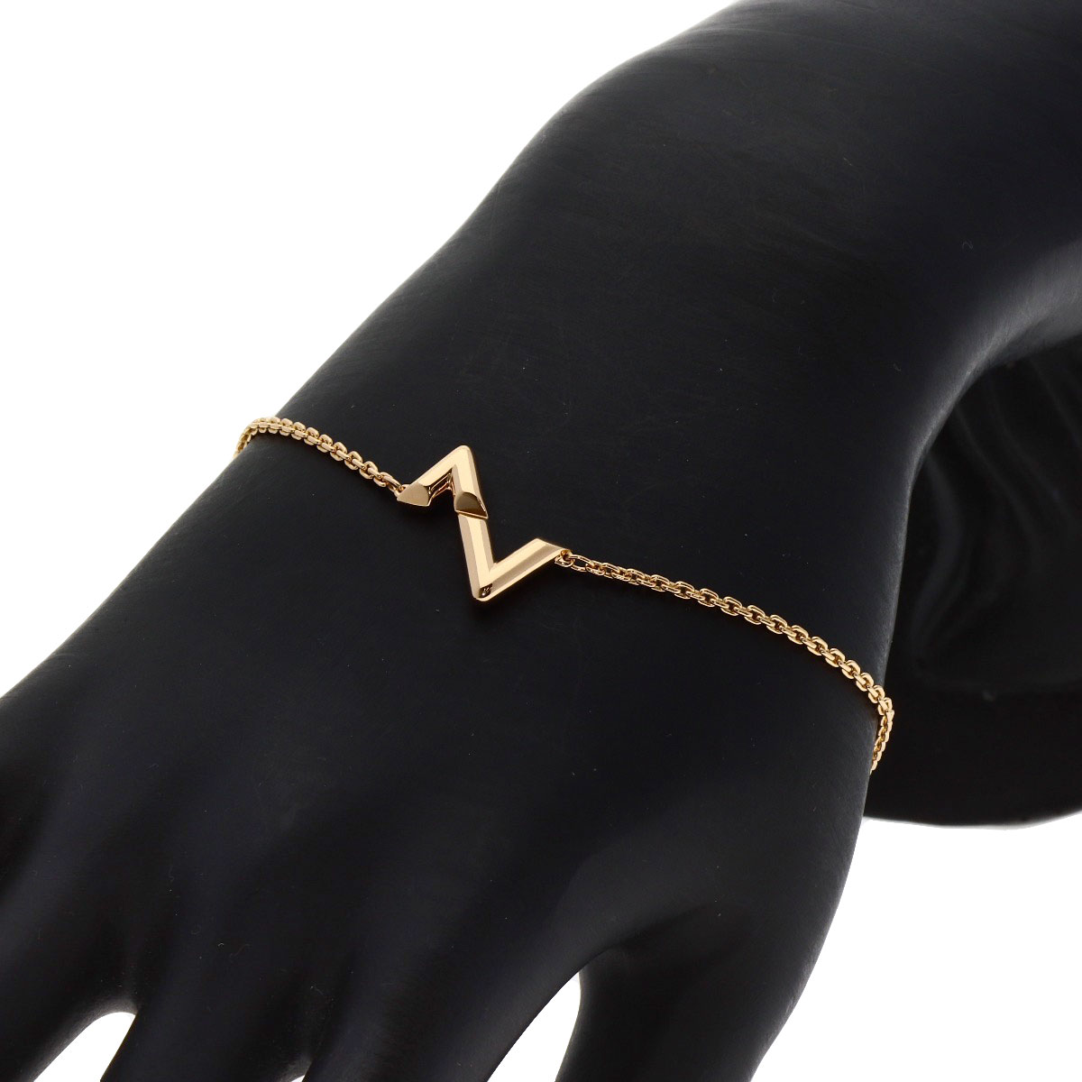 LOUIS VUITTON Brassle Chain LV Volt Upside Down Bracelet K18 Pink