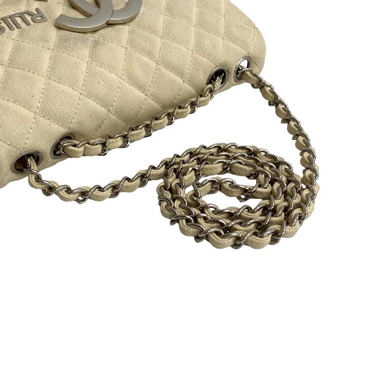 CHANEL Cruise collection Matrasse COCO Mark Shoulder Bag canvas 