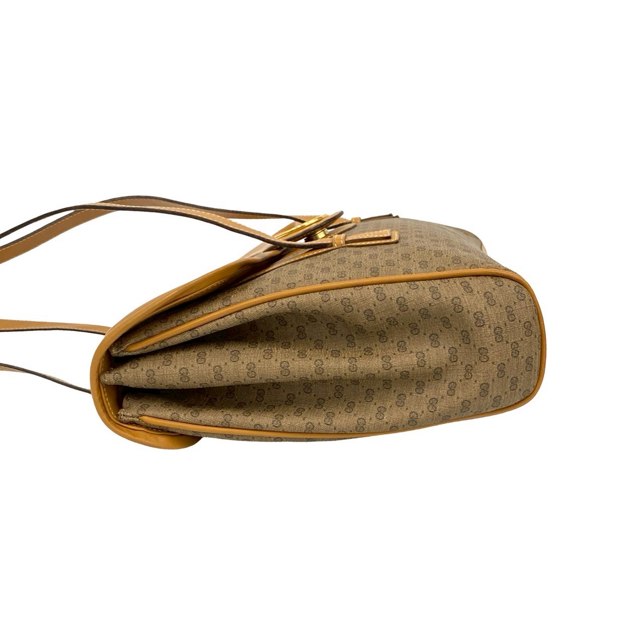 ET様オーダー GUCCI Micro GG Horseshoe Metal Shoulder Bag leather PVC Brown 802