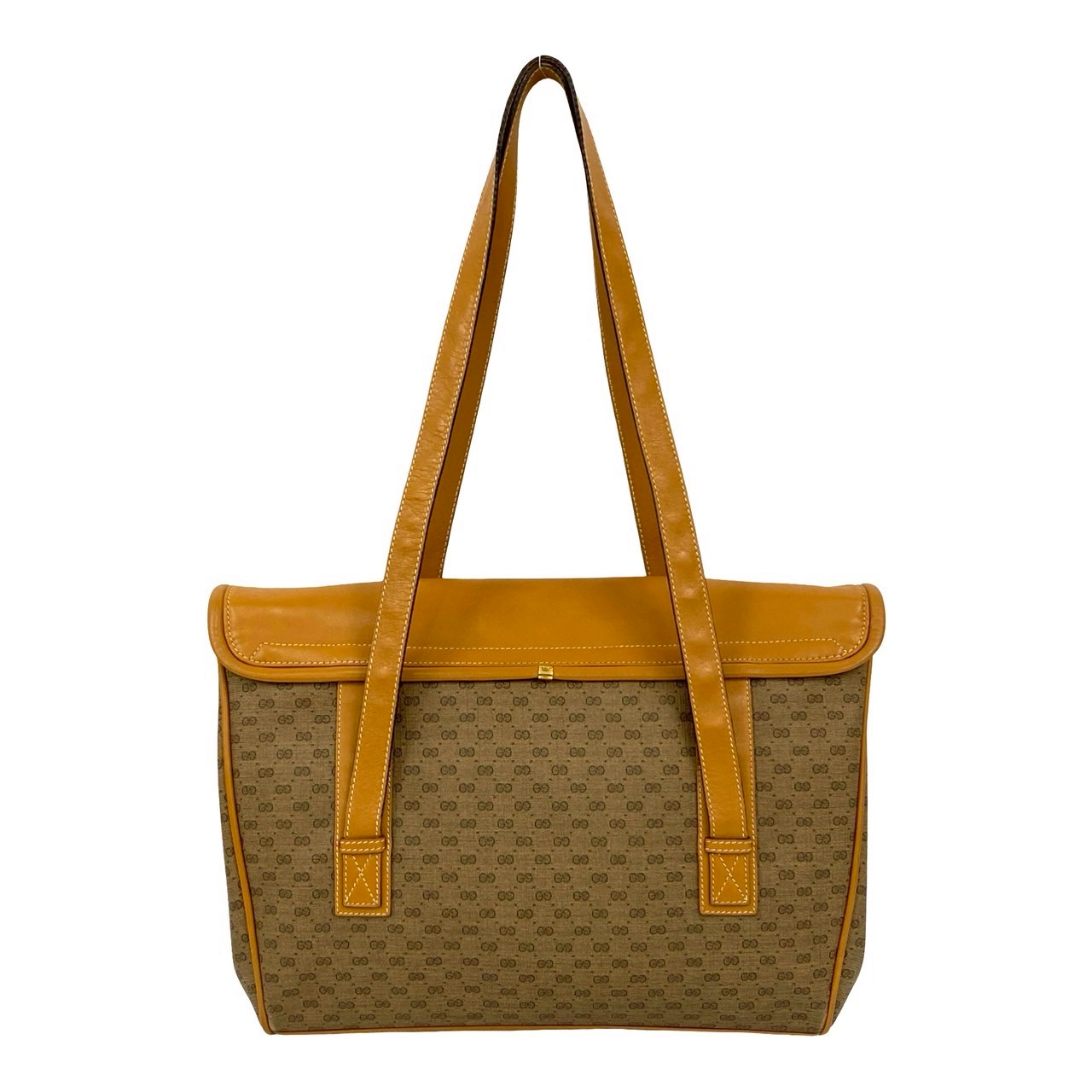 ET様オーダー GUCCI Micro GG Horseshoe Metal Shoulder Bag leather PVC Brown 802