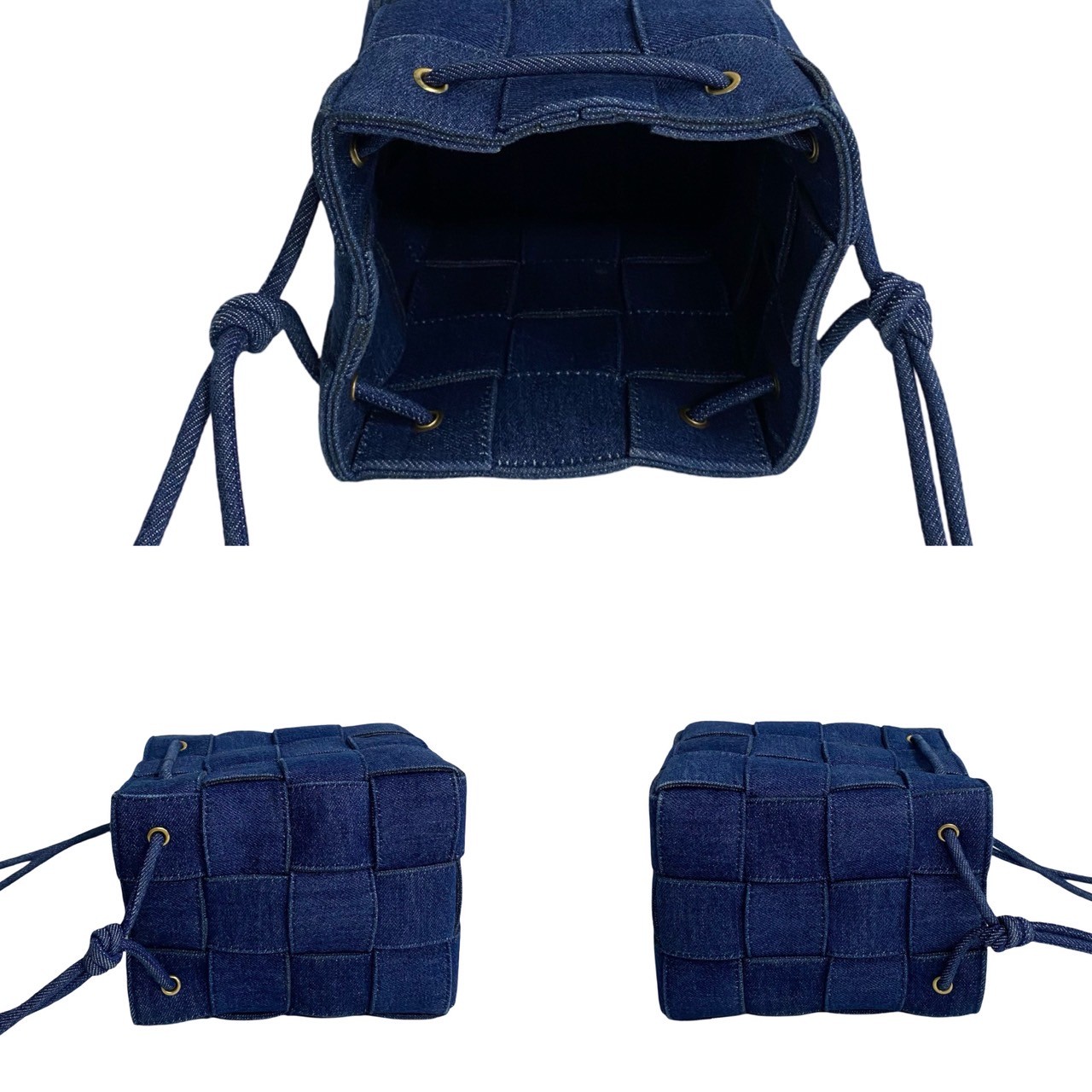 BOTTEGA VENETA small cassette Bucket bag Shoulder Bag denim