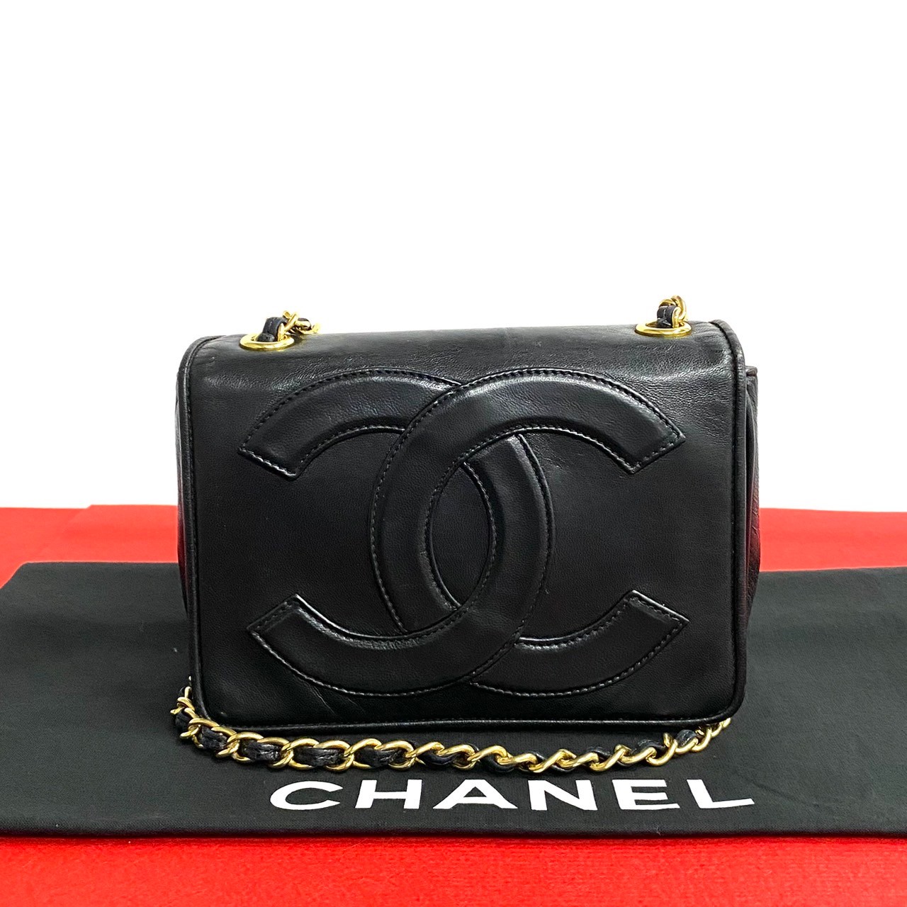 CHANEL COCO Mark Shoulder Bag lambskin black 97653