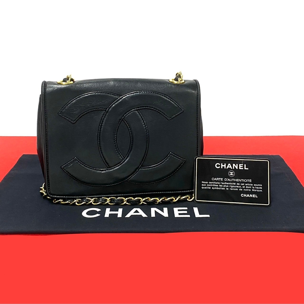 CHANEL COCO Mark Shoulder Bag lambskin black 310-9