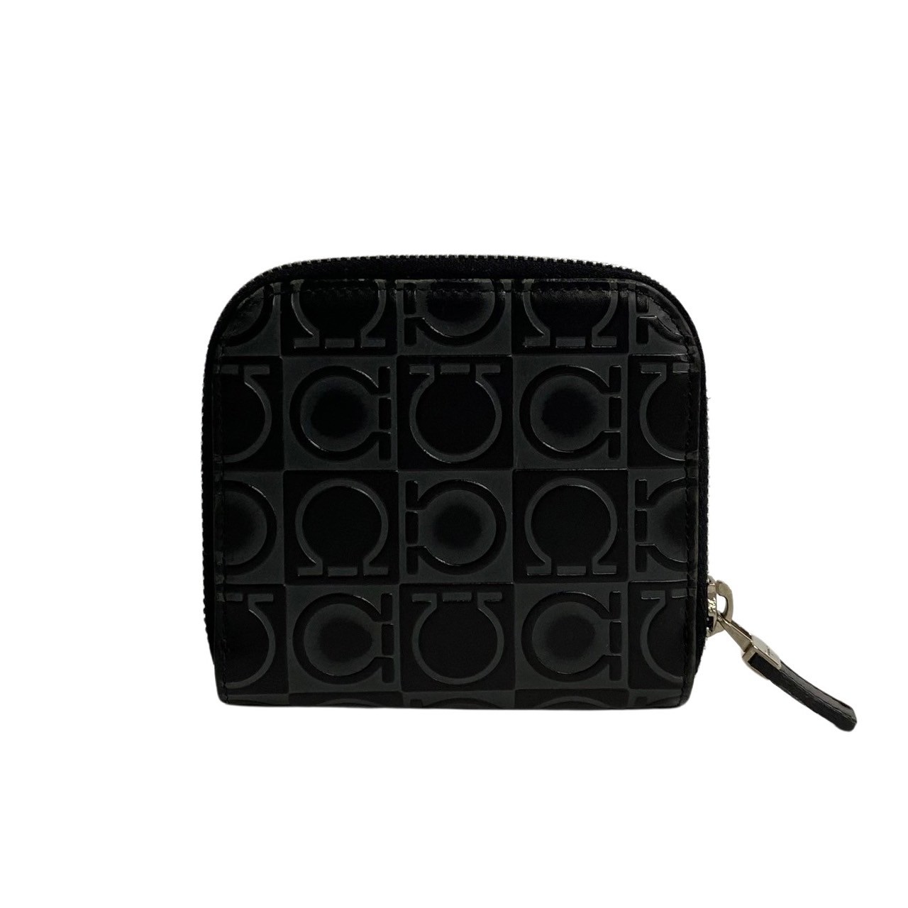 Salvatore Ferragamo Gancini Bifold Wallet leather black 30952 | eBay